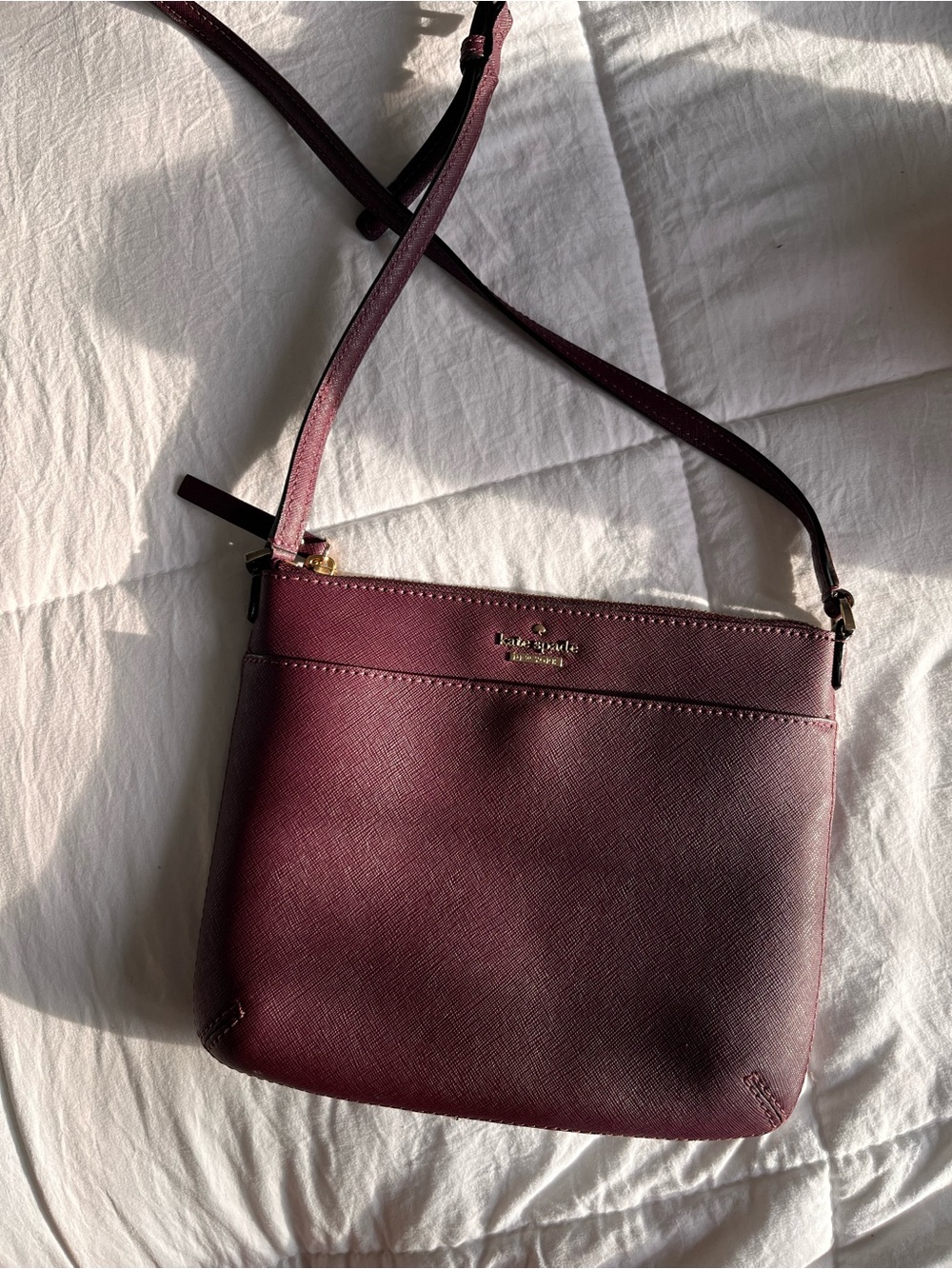 kate spade Crossbody Bag in Purple with Gold Hardware
